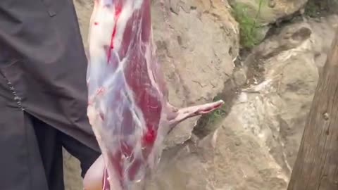 Afghan Man Eating Raw Meat