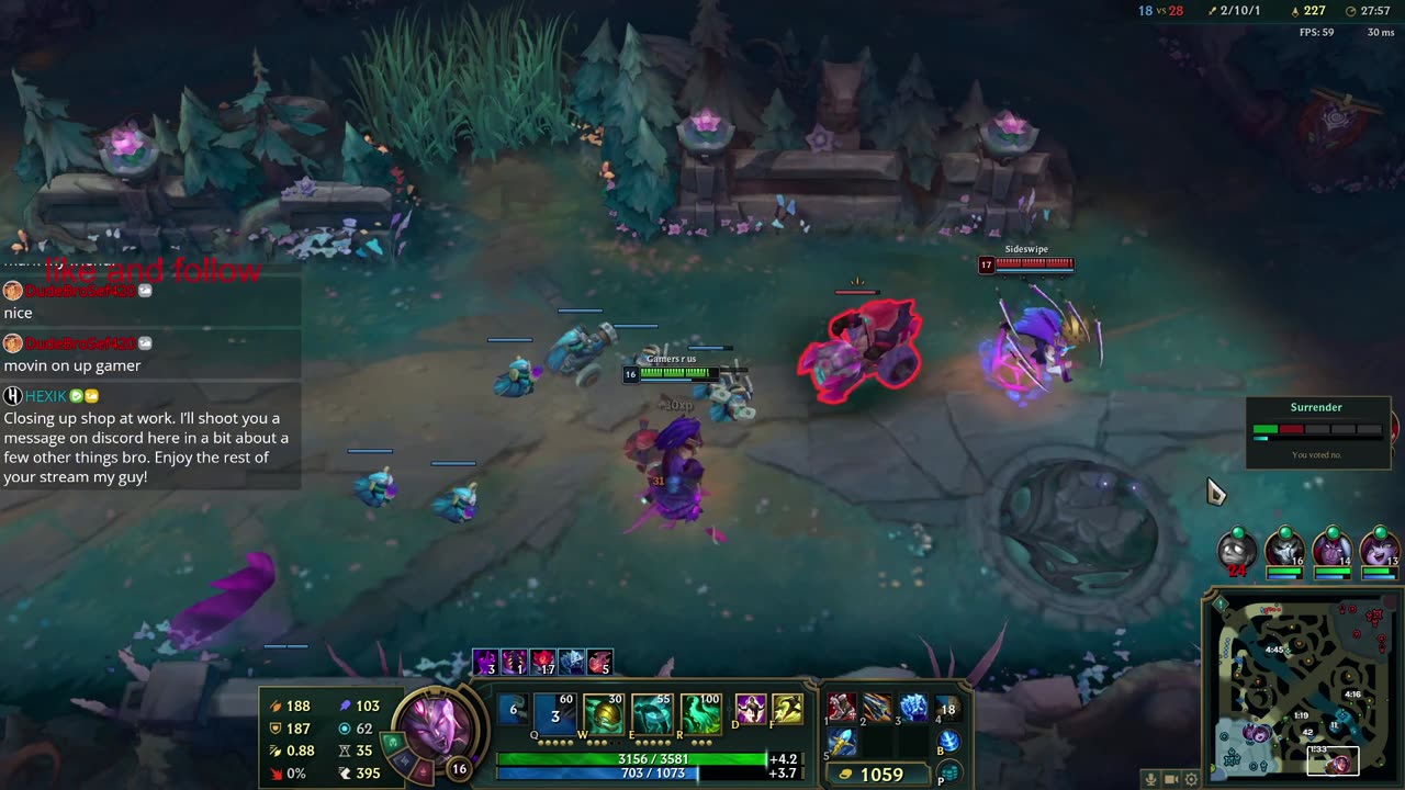winning on every champ in ranked A-Z.