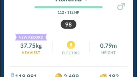 Pokemon Go Evolution - 98% iV Flower Crown Pikachu ➡️ Raichu