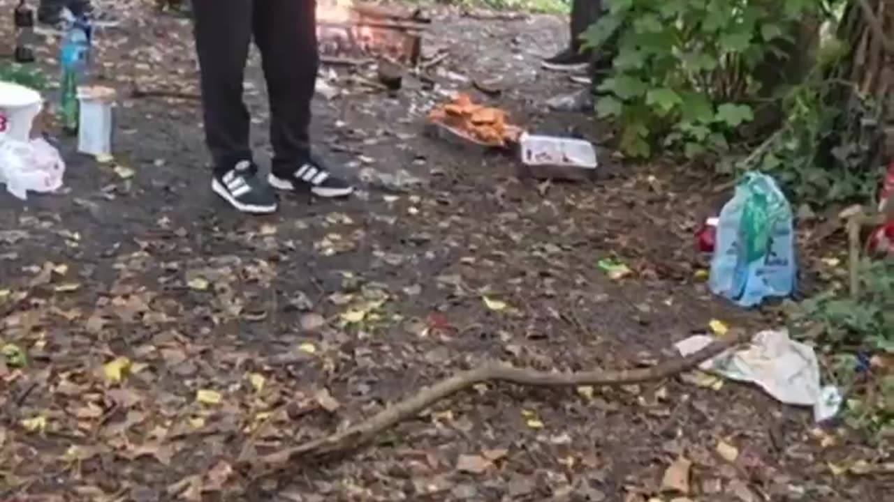 Irishman confronts a gang of Georgian migrants he finds hanging around a local park.