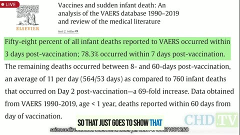 ‘HUGE CORRELATION’ between VAERS reports and SIDS deaths
