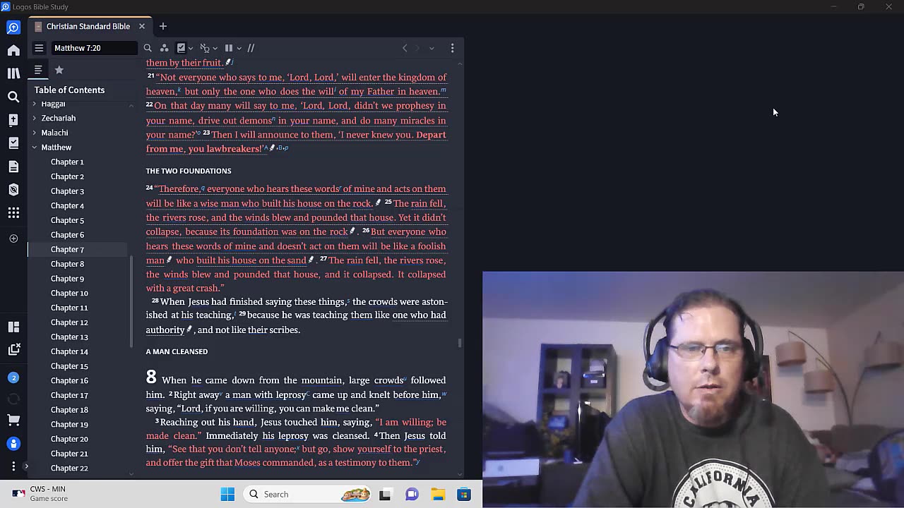 anyone who hears my words and does the will be likened to a wise man [The Bride of Christ]