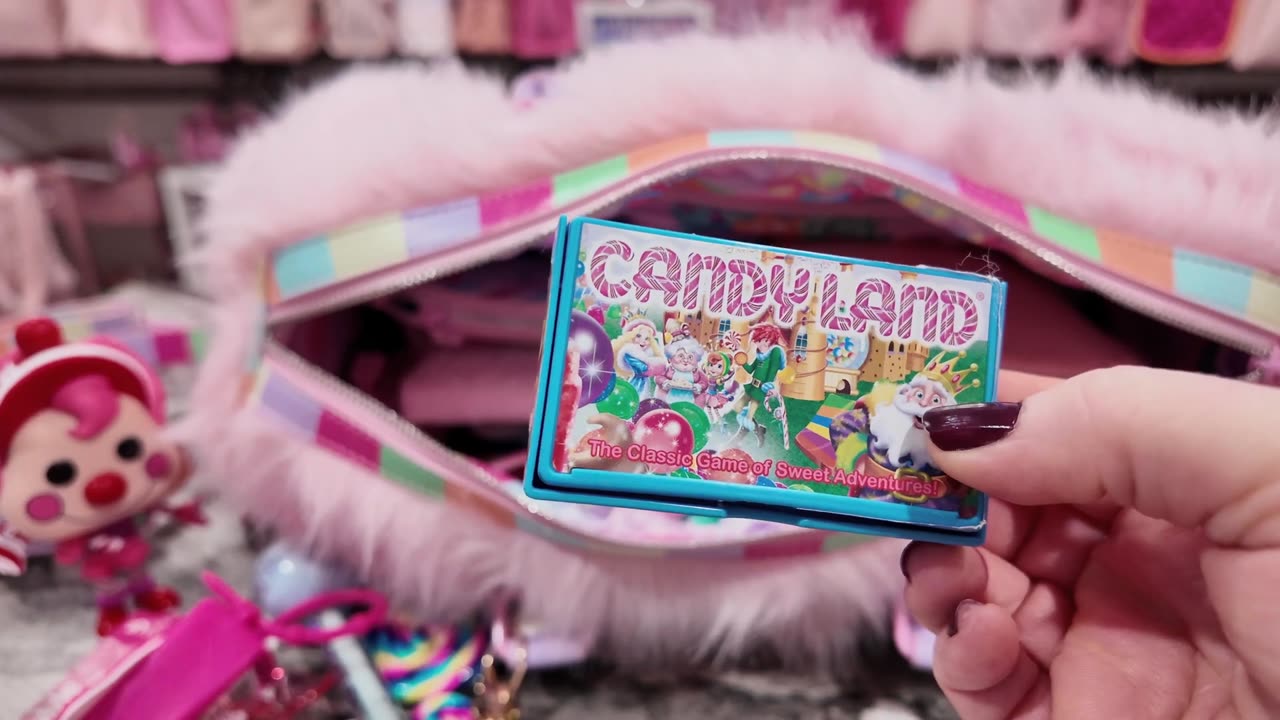 What’s in my Candy Land Pink Bag. Too cute!