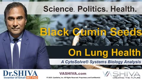 Dr.SHIVA™ LIVE: Black cumin on Lung Health @CytoSolve® Systems Analysis
