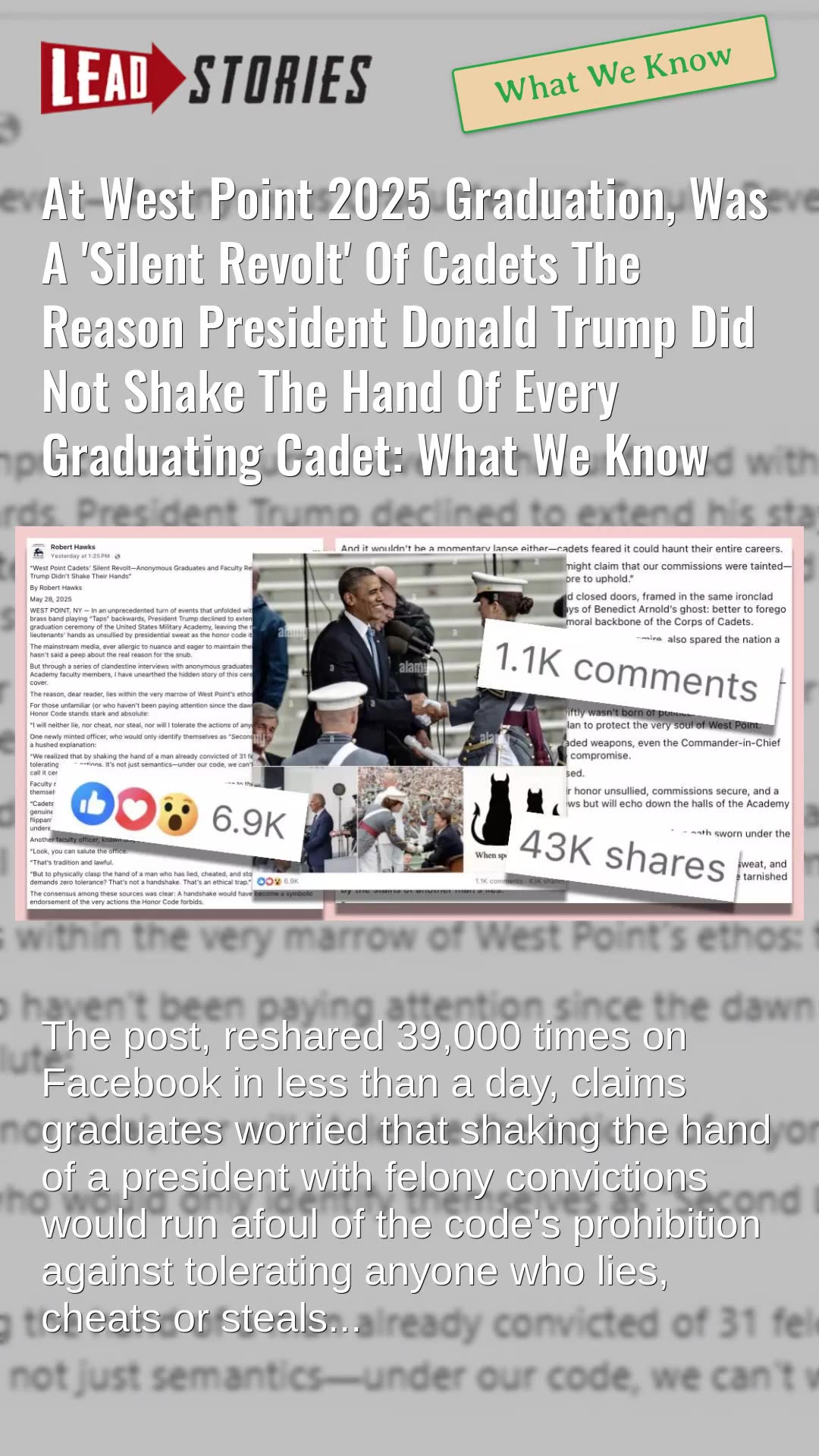 Was A Silent Revolt Reason President Donald Trump Did Not Shake The Hand Of Every West Point Cadet