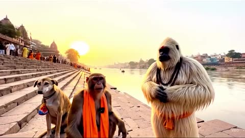 rafting with monkey and dogesh bhai