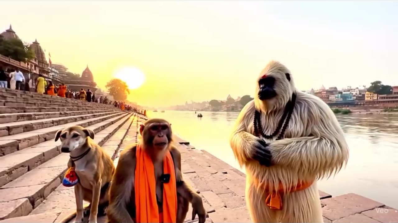 rafting with monkey and dogesh bhai