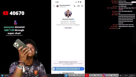 Ishowspeed Messeges "Narendra Modi"🤣 Prime Minister Of India On Live🤣