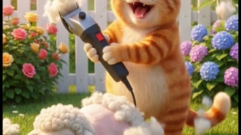 The Coolest Barber in the Backyard 😎🐑