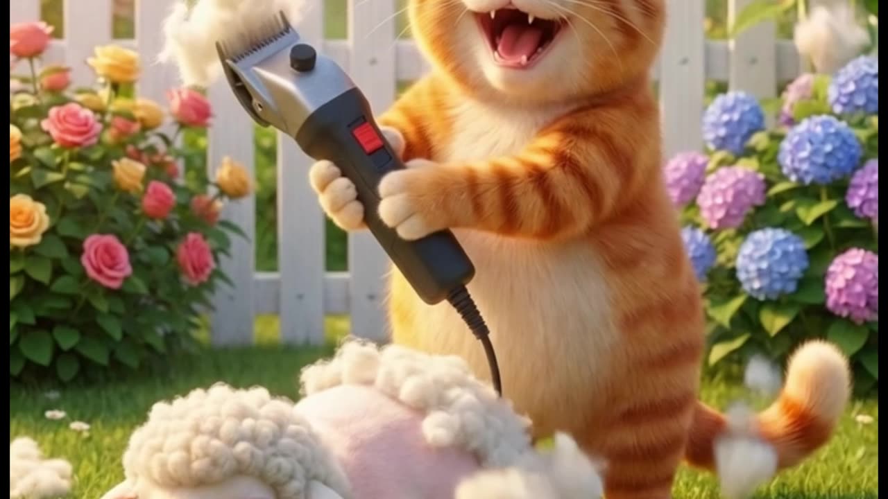 The Coolest Barber in the Backyard 😎🐑