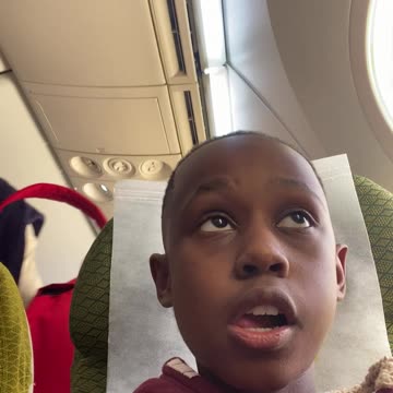 We are in the airplane