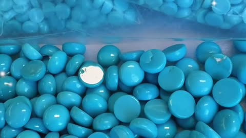 250522-2 Sleeping Beauty Turquoise Cabochon: Flowing Glacier Blue on Your Finger