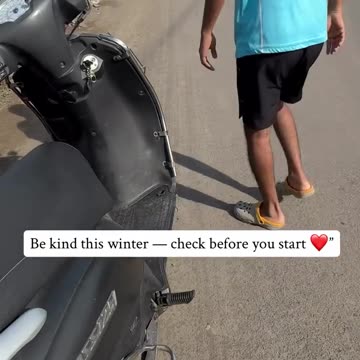 Guys winter is coming to escape the cold, cats and animals are hide inside cars bikes.