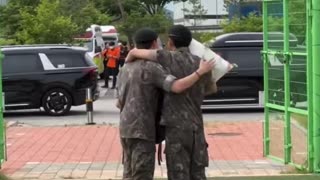 BREAKING: BTS members V and RM have been discharged from military service.