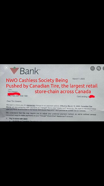Cashless-Canada Is Initiated With Canadian Tire Department Store