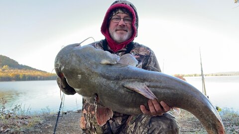 Fall catfishing with cut bait