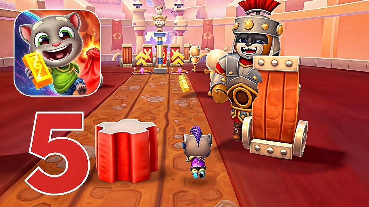 Talking Tom Time Rush - Gameplay Walkthrough Part 5 - Minutes Run (iOS, Android)