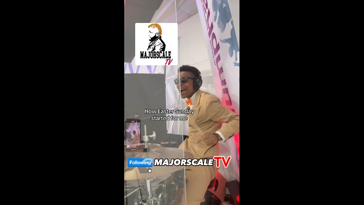 @b1essn he stayed in pocket 👋🏽🖐🏽🥁🎶🎵 #eastersunday #majorscaletv