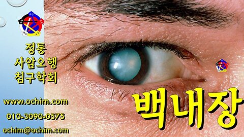 백내장 원인과 치료방법 - 사암오행침, 사암침법, 오행침, 정통사암침