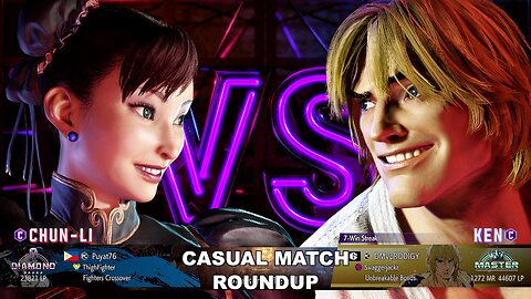 Kuya Kalbo SF6 Casual Match Roundup. Chun Li 4 star Diamond Rank [Hori Fight Stick]