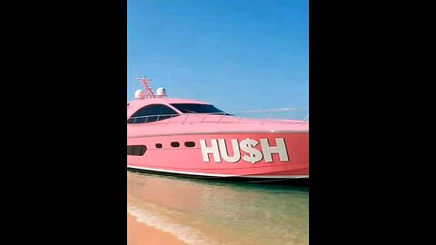 pink yacht spotted on the coast