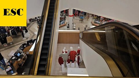 Brass Older Otis Single-File Escalators - Belk Georgia Square Mall (Athens, GA)