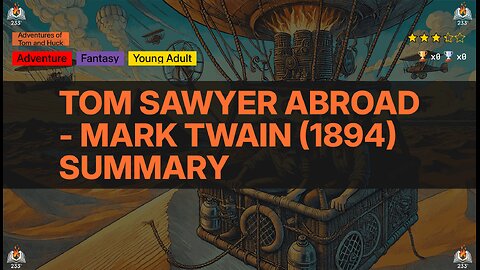 Tom Sawyer Abroad - Mark Twain (1894) Summary (Adventures of Tom and Huck - 3)