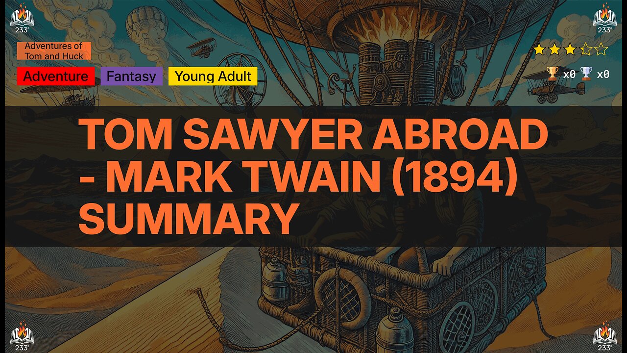 Tom Sawyer Abroad - Mark Twain (1894) Summary (Adventures of Tom and Huck - 3)