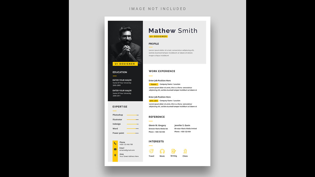 Old CV design to latest design on photoshop