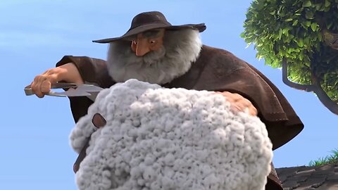 Grandpa shears sheep to make it rain, healing animation short film (Rain God)