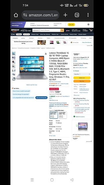 Lenovo ThinkBook 16 G6 16" FHD+