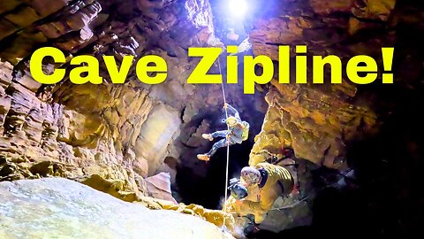 Ziplining over a GIANT underground pit! 😱