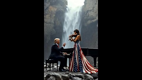Donald Trump plays the piano First Lady Melania plays violin.