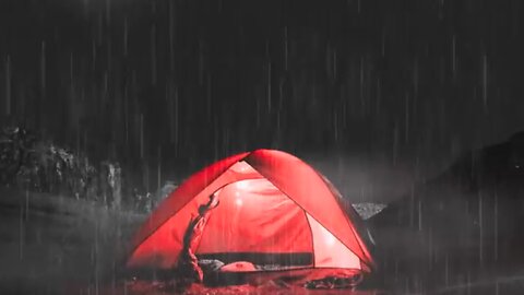 Heavy Rain On Tent and Thunderstorm Noises with Thunder and Lightning Sound