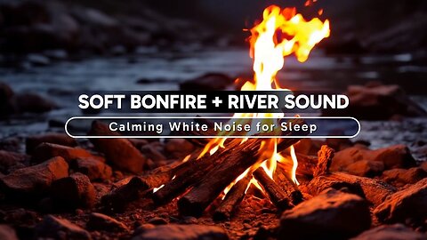 🍂 Cozy Autumn Campfire – Relaxing Forest Stream & Night Nature Sounds