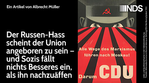 Russen-Hass scheint der Union angeboren zu sein – und Sozis fällt nichts Besseres ein | Müller NDS