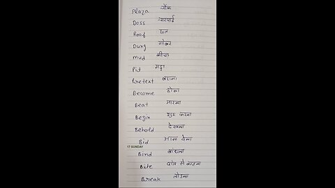 Daily new English word meaning # Manglagarg
