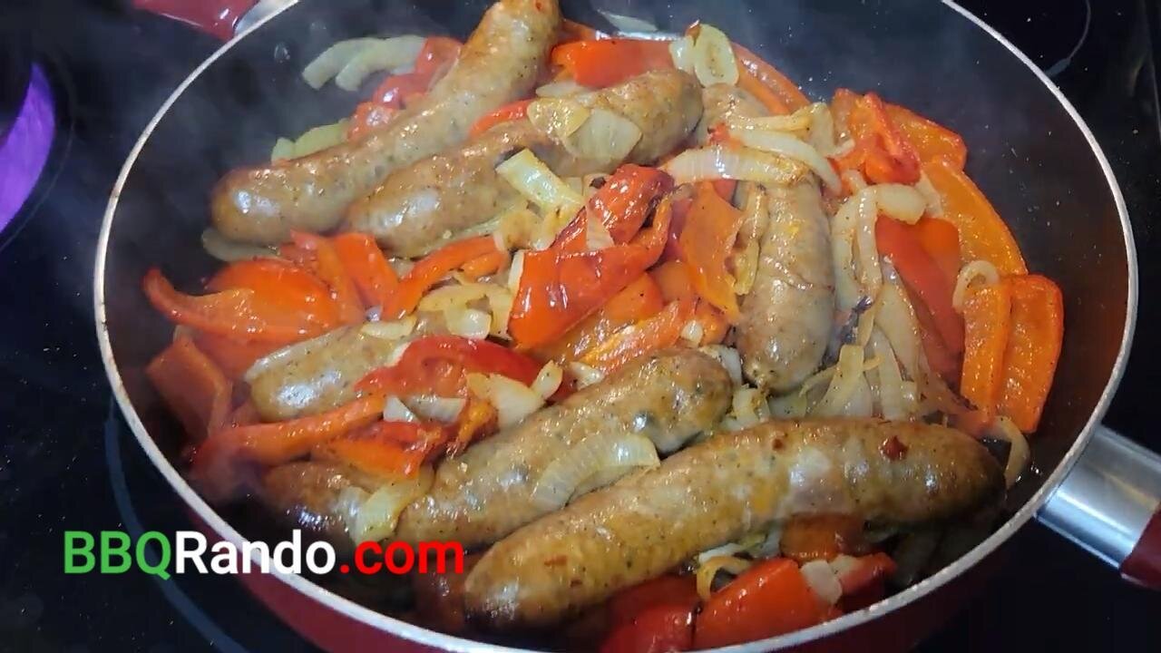 Sausage Peppers & Onions BBQ Rando Style
