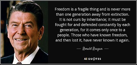 President Ronald Reagan- Freedom Quote- Q Drop 'We Must Fight' 3 17 2019