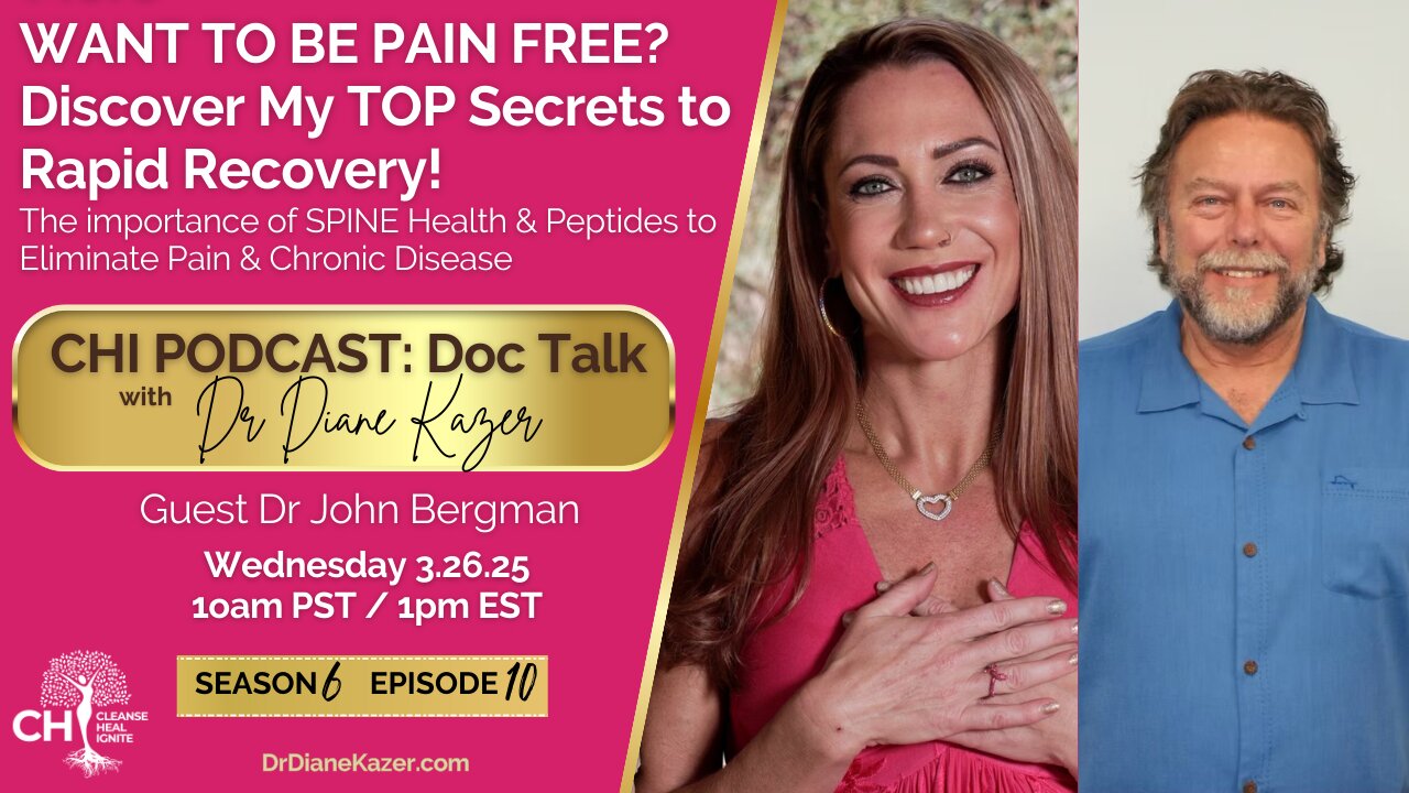 WANT TO BE PAIN FREE? The importance of SPINE Health & Peptides to Eliminate Pain & Chronic Disease