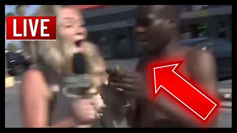 Live Reporter Gets INSANE Scare from Homeless Man