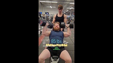 85lbs Seated DB Overhead Press (Medium) | #fitness #shorts #shoulders 💪