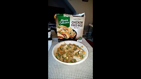 Eating Marie Callender's Savory Chicken Fried Rice Bowl, Dbn, MI, 6/22/25