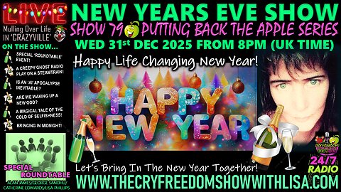 🍾🍾🍾NEW YEARS EVE CRY FREEDOM PARTY SHOW!🍾🍾🍾 31st Dec 2025 from 8PM (UK)