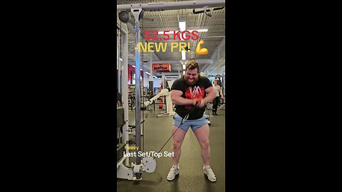 52.5KGS Inner Cable Bi-Curls (Heavy) [Right Side] | #fitness #biceps #shorts 💪