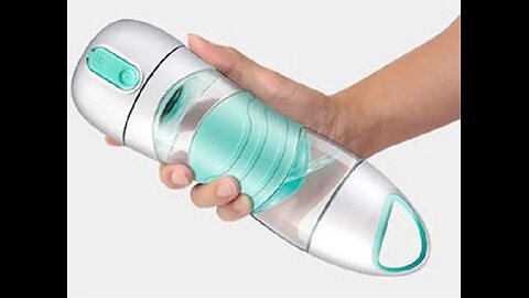 All-In-One Rechargeable Bottle With Reminder, Mist Spray And LED light