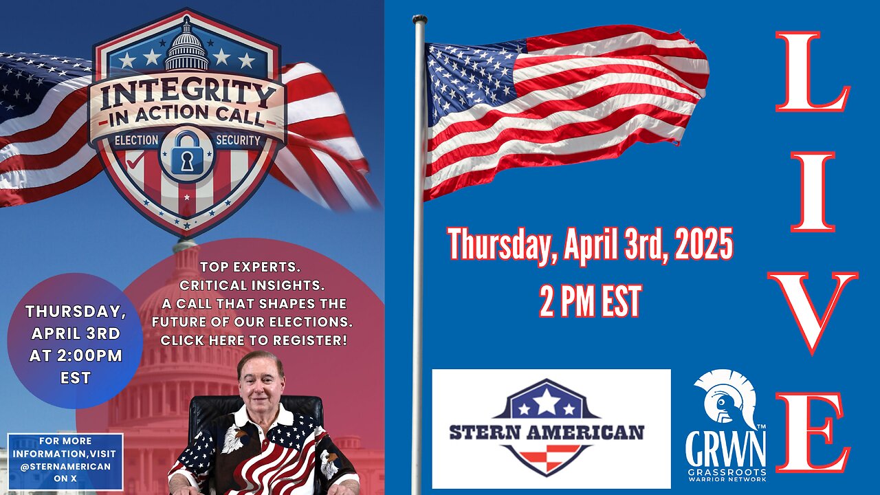 Integrity Action call With Steve Stern - Thursday,April 3rd at 2:00PM EST
