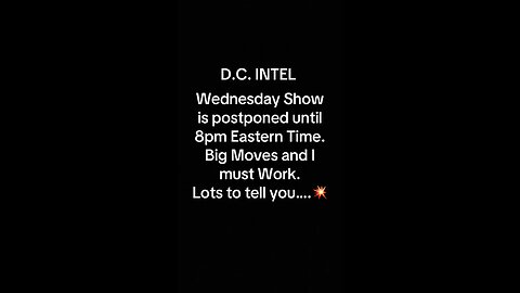 Postponed show Wednesday