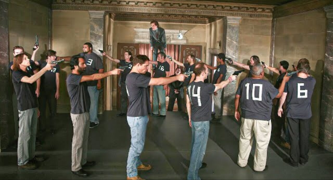 16 Men Are Forced to Play Russian Roullete but Only the Survivor Will Win $2 Million