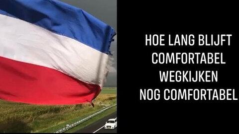 Blauw wit rood Nederland in nood! Omgekeerde vlaggen langs de A7 bij Marum 9 januari 2025